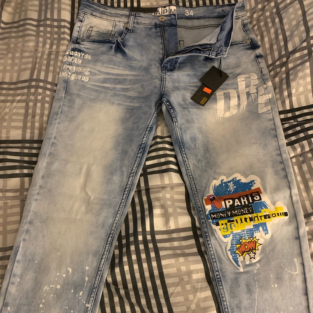 MENS Jean Sz 34x30 Slim Straight